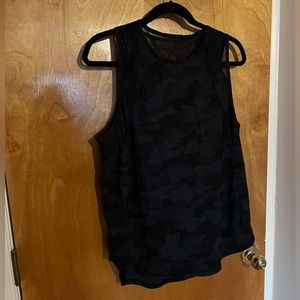 Lululemon - Sculpt Tank Top - Heritage 365 Camo Deep Coal/Black - Size 12